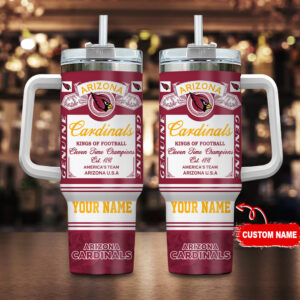 Arizona Cardinals-NFL Kings of Football Personalized Tumbler 40Oz-SP02012401ID06DS02