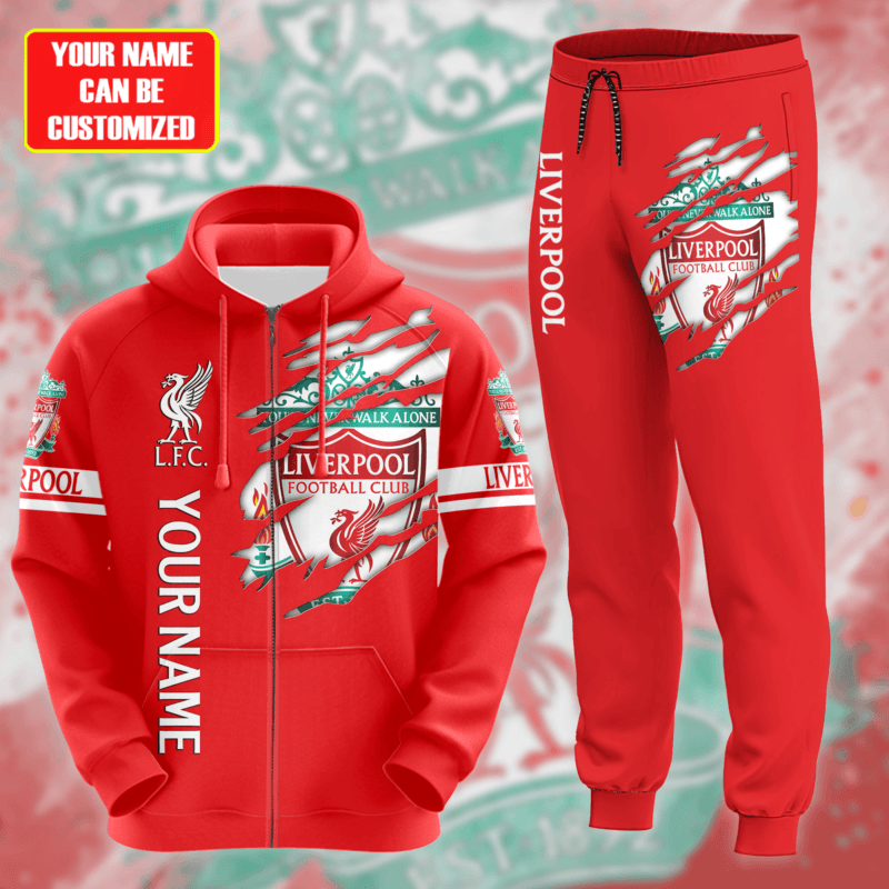 Personalized Liverpool Tear 3D All over Printed Hoodie and Sweatpants set