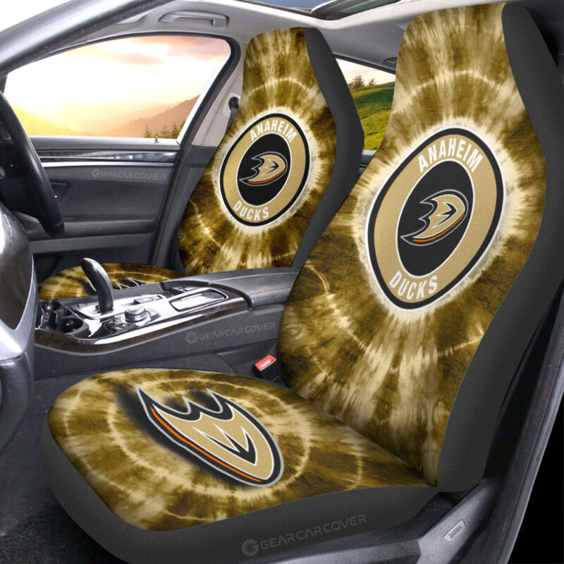 Anaheim Ducks Car Seat Covers Custom Tie Dye Car Accessories