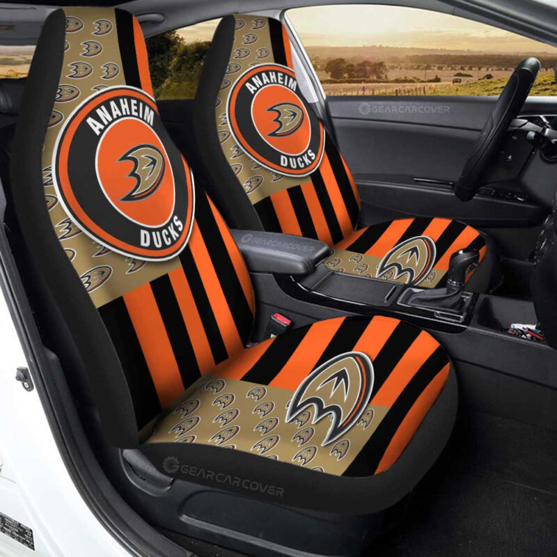 Anaheim Ducks Car Seat Covers Custom US Flag Style