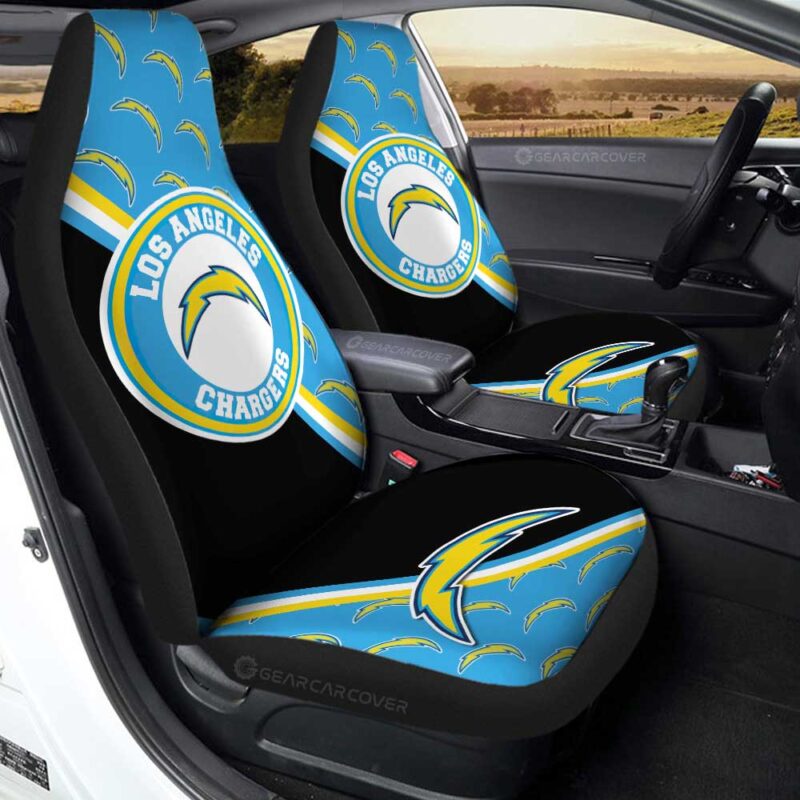 Angeles Chargers Car Seat Covers Custom Car Accessories For Fans