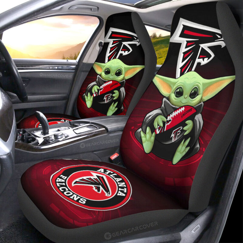 Atlanta Falcons Car Seat Covers Baby Yoda Car Accessories For Fan