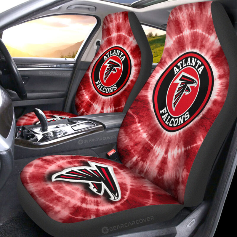 Atlanta Falcons Car Seat Covers Custom Tie Dye Car Accessories