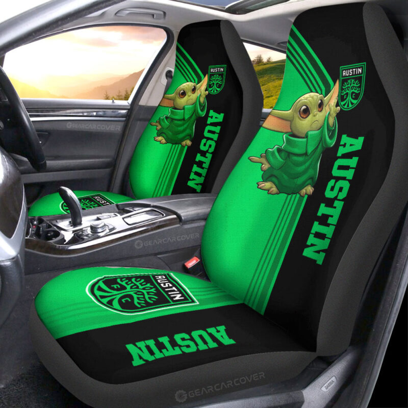 Austin FC Car Seat Covers Baby Yoda Car Accessories