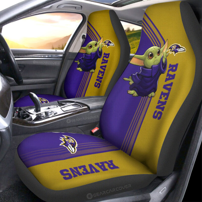 Baltimore Ravens Car Seat Covers Baby Yoda Car Accessories