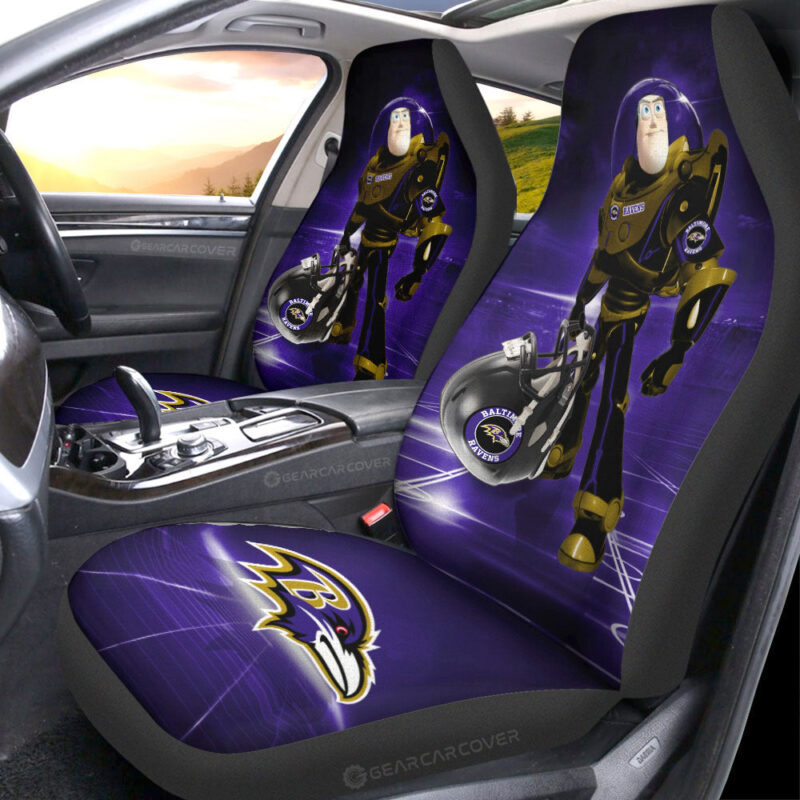 Baltimore Ravens Car Seat Covers Buzz Lightyear Car Accessories For Fan