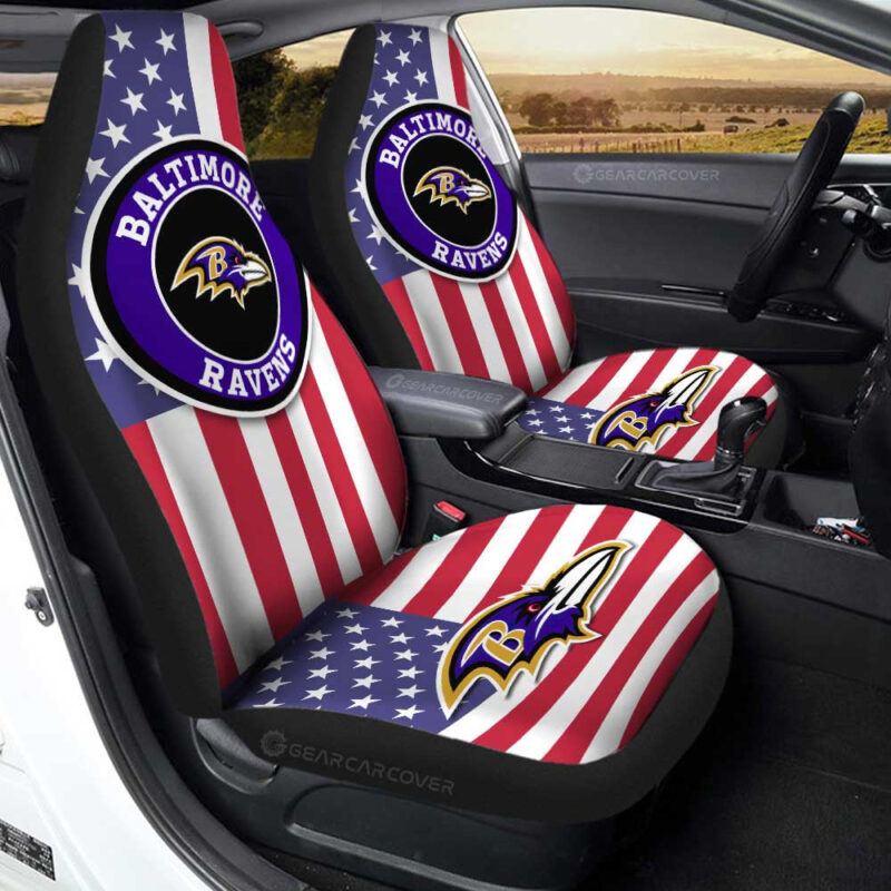 Baltimore Ravens Car Seat Covers Custom Car Decor Accessories