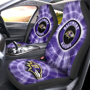 Baltimore Ravens Car Seat Covers Custom Tie Dye Car Accessories