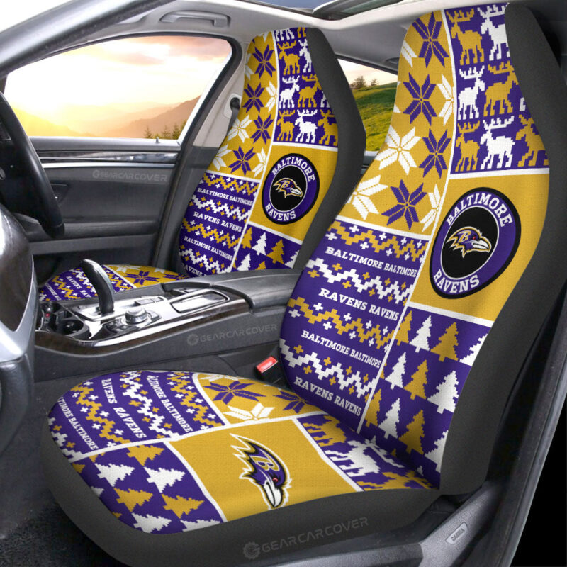 Baltimore Ravens Car Seat Covers Custom Ugly Style Car Accessories