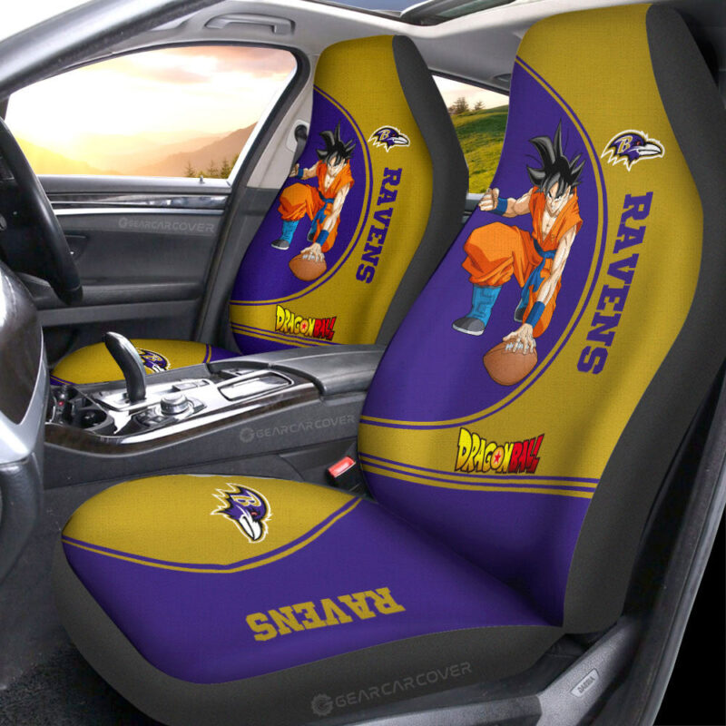 Baltimore Ravens Car Seat Covers Goku Car Accessories For Fans