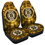 Boston Bruins Car Seat Covers Custom Tie Dye Car Accessories
