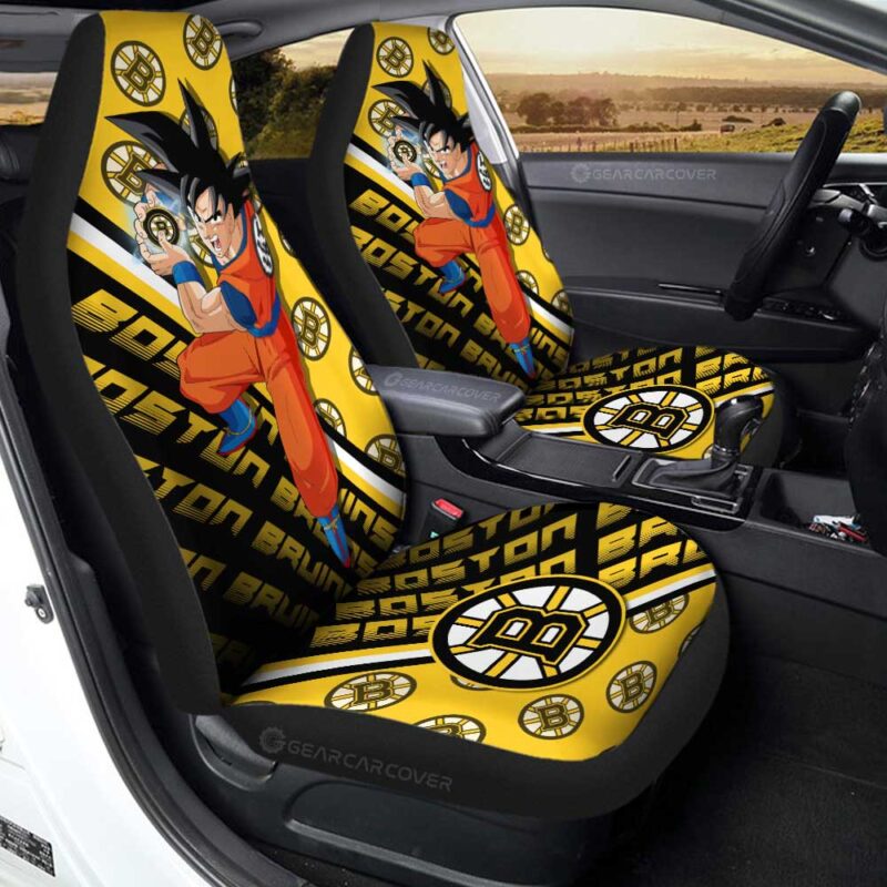 Boston Bruins Car Seat Covers Goku Car Decorations For Fans