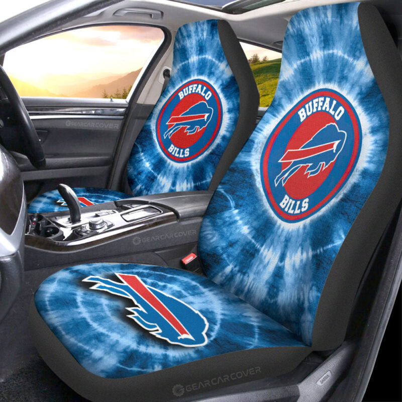 Buffalo Bills Car Seat Covers Custom Tie Dye Car Accessories