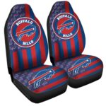 Buffalo Bills Car Seat Covers Custom US Flag Style