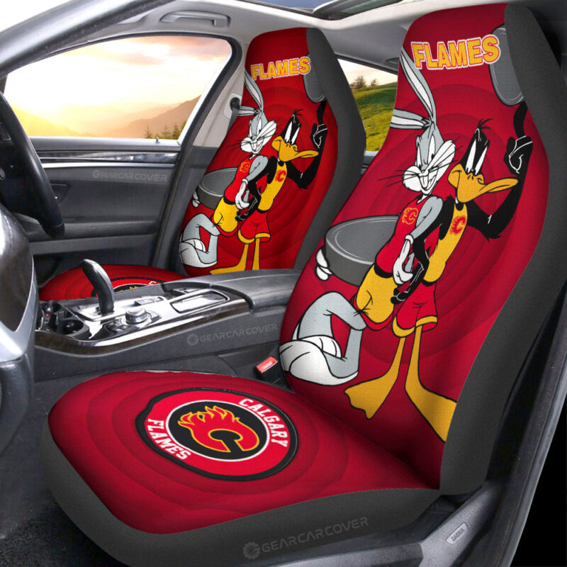 Calgary Flames Car Seat Covers Custom Car Accessories