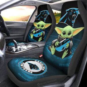 Carolina Panthers Car Seat Covers Baby Yoda Car Accessories For Fan