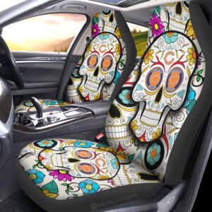 Chicago Bears Car Seat Covers Custom Sugar Skull Car Accessories