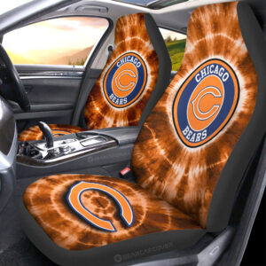 Chicago Bears Car Seat Covers Custom Tie Dye Car Accessories