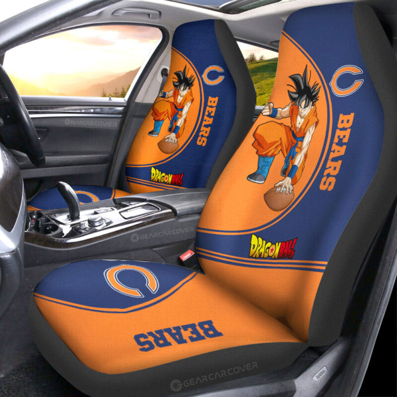 Chicago Bears Car Seat Covers Goku Car Accessories For Fans