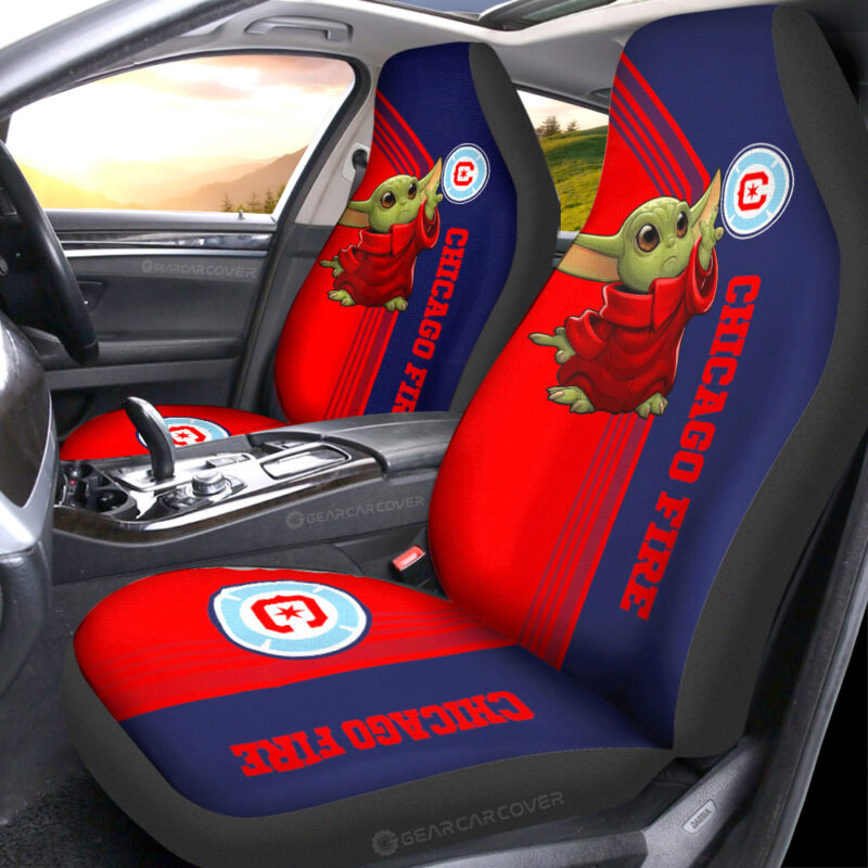 Chicago Fire FC Car Seat Covers Baby Yoda Car Accessories