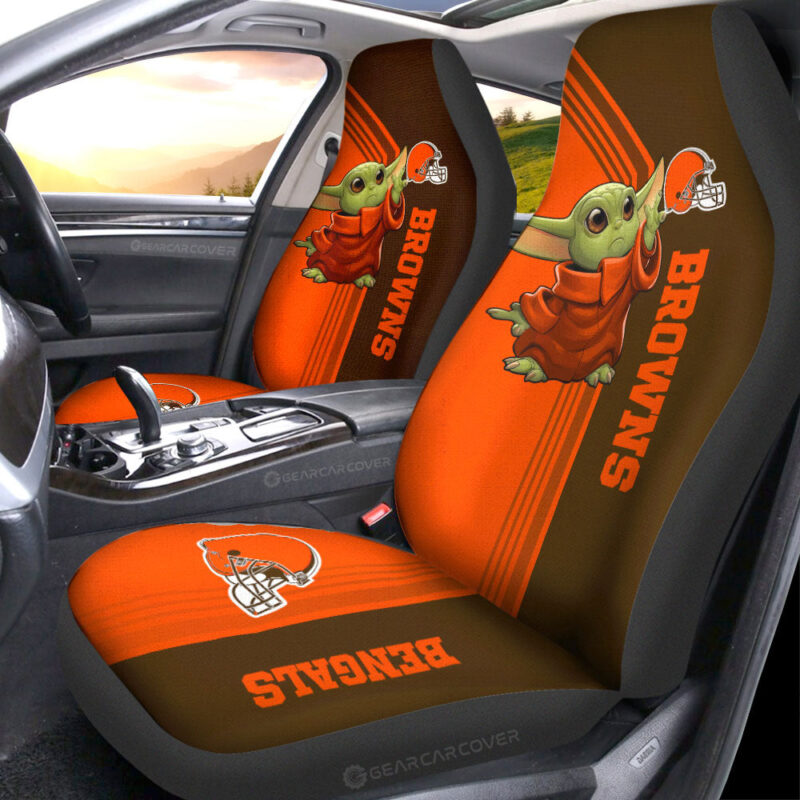 Cleveland Browns Car Seat Covers Baby Yoda Car Accessories