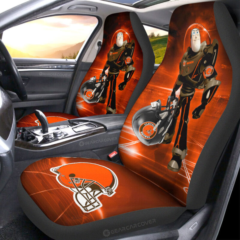 Cleveland Browns Car Seat Covers Buzz Lightyear Car Accessories For Fan