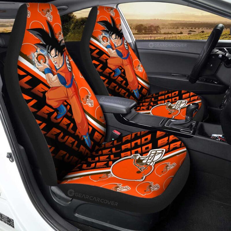 Cleveland Browns Car Seat Covers Goku Car Accessories For Fans