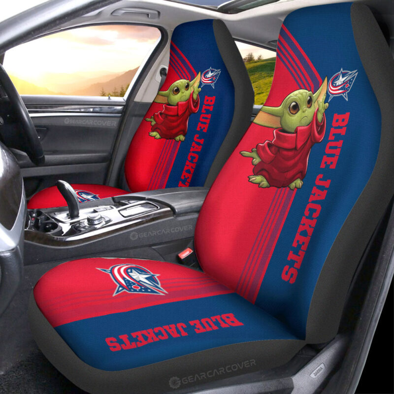 Columbus Blue Jackets Car Seat Covers Baby Yoda Car Accessories