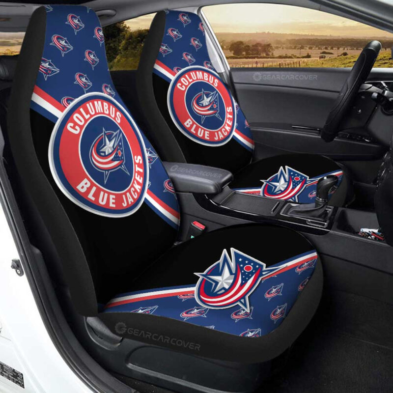 Columbus Blue Jackets Car Seat Covers Custom Car Accessories For Fans