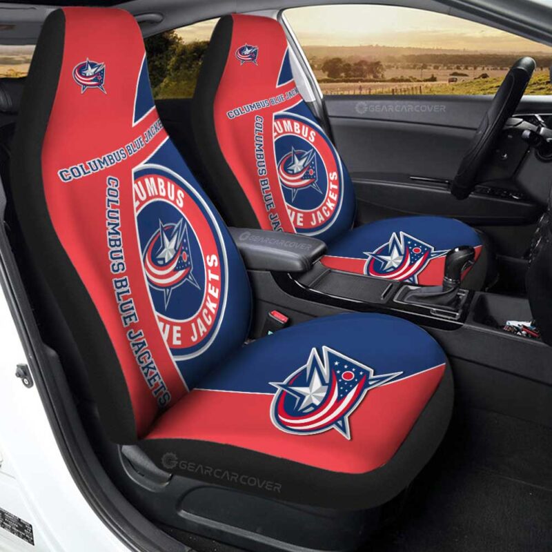 Columbus Blue Jackets Car Seat Covers Custom Car Accessories For Fans