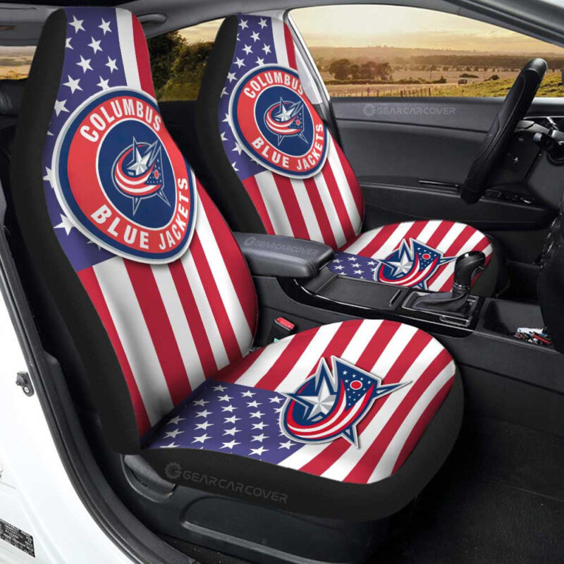 Columbus Blue Jackets Car Seat Covers Custom Car Decor Accessories