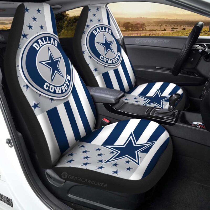 Dallas Cowboys Car Seat Covers Custom US Flag Style