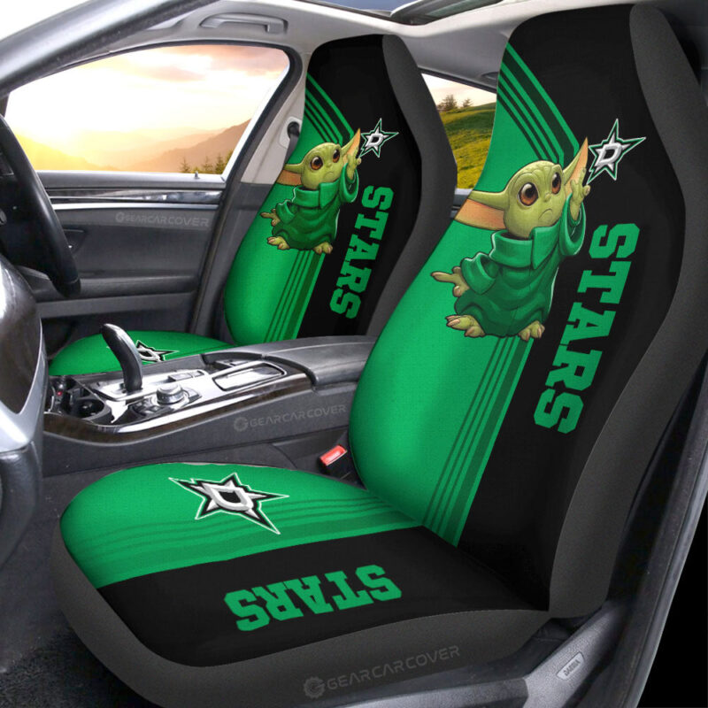 Dallas Stars Car Seat Covers Baby Yoda Car Accessories