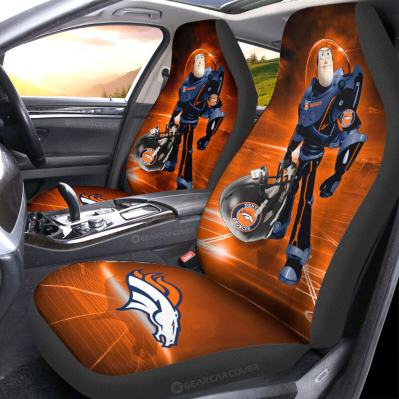 Denver Broncos Car Seat Covers Buzz Lightyear Car Accessories For Fan