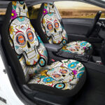 Denver Broncos Car Seat Covers Custom Sugar Skull Car Accessories