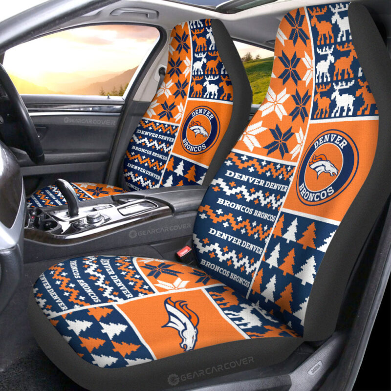 Denver Broncos Car Seat Covers Custom Ugly Style Car Accessories