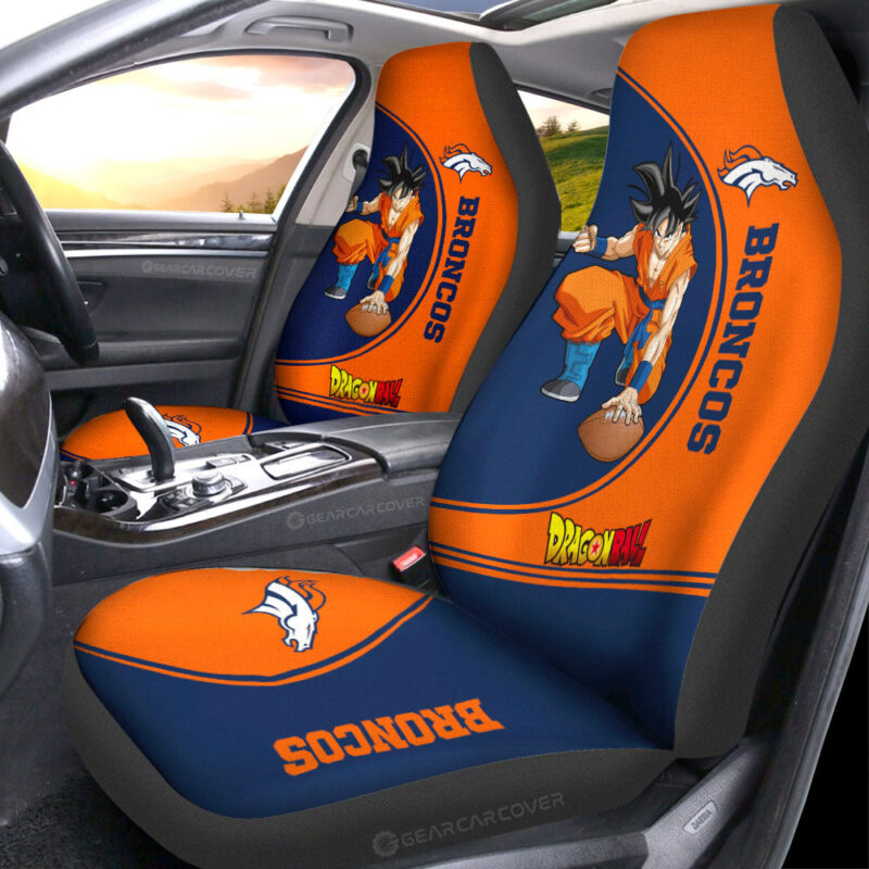 Denver Broncos Car Seat Covers Goku Car Accessories For Fans