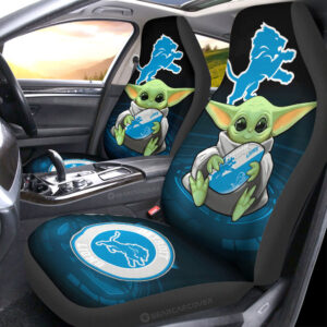 Detroit Lions Car Seat Covers Baby Yoda Car Accessories For Fan