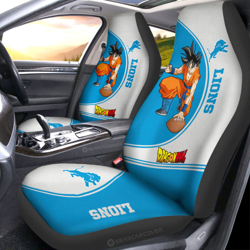 Detroit Lions Car Seat Covers Goku Car Accessories For Fans