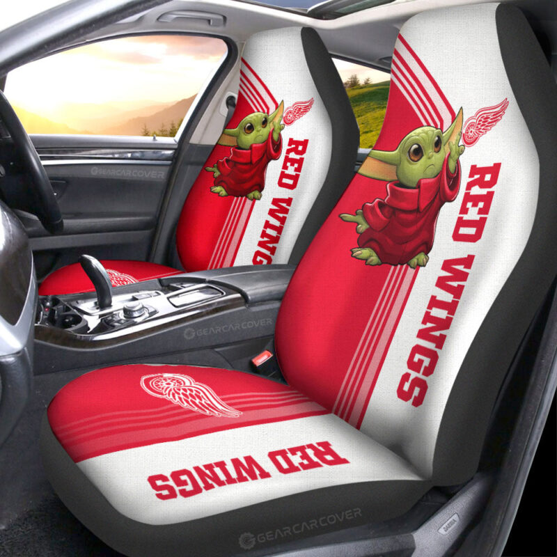 Detroit Red Wings Car Seat Covers Baby Yoda Car Accessories