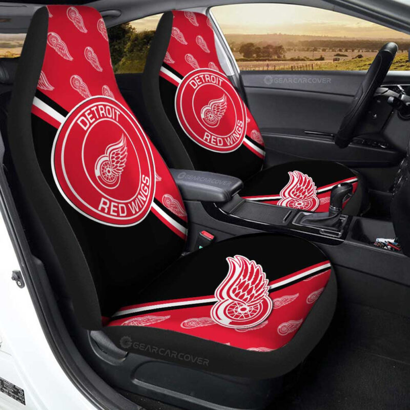 Detroit Red Wings Car Seat Covers Custom Car Accessories For Fans