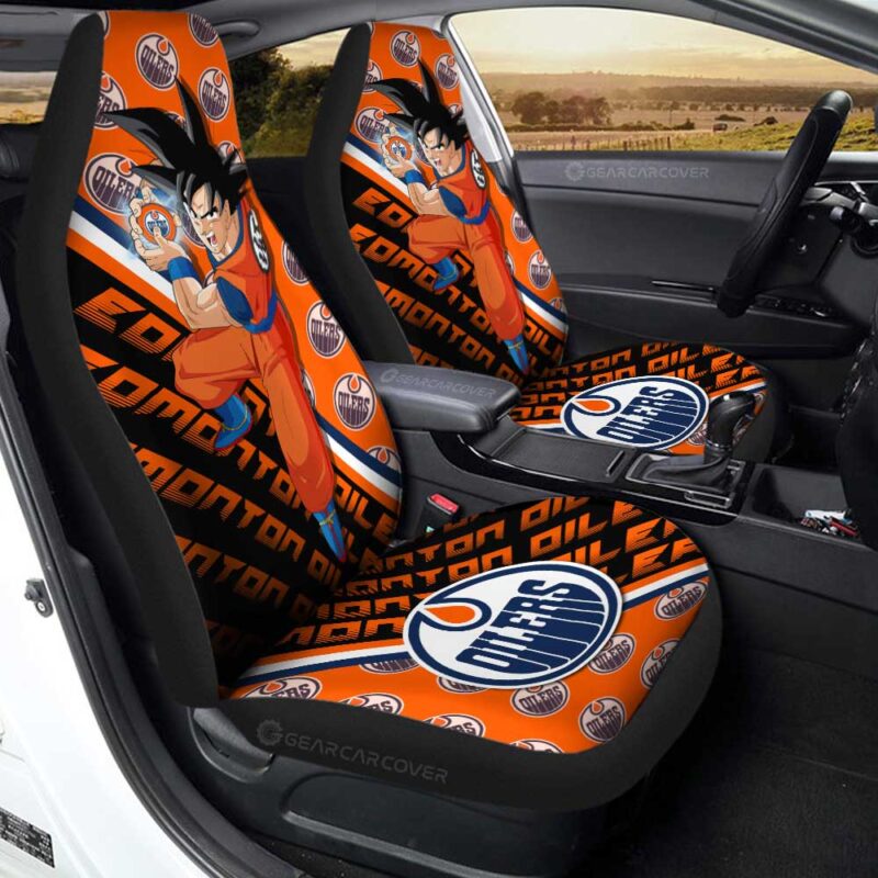 Edmonton Oilers Car Seat Covers Goku Car Decorations For Fans