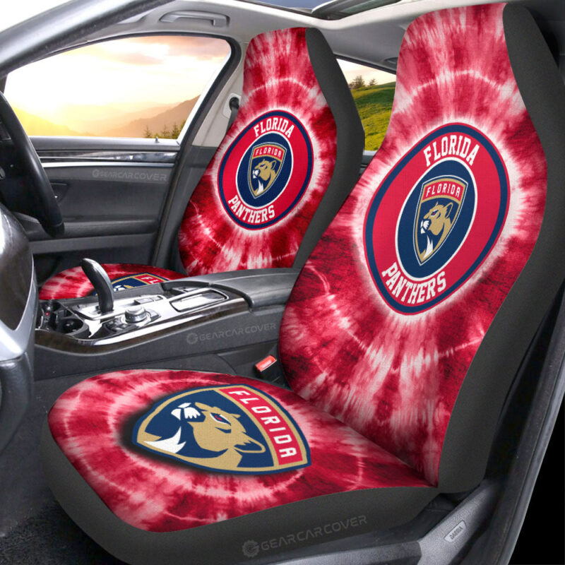 Florida Panthers Car Seat Covers Custom Tie Dye Car Accessories