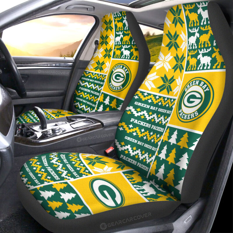 Green Bay Packers Car Seat Covers Custom Ugly Style Car Accessories