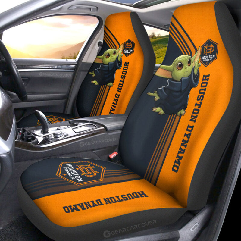 Houston Dynamo FC Car Seat Covers Baby Yoda Car Accessories