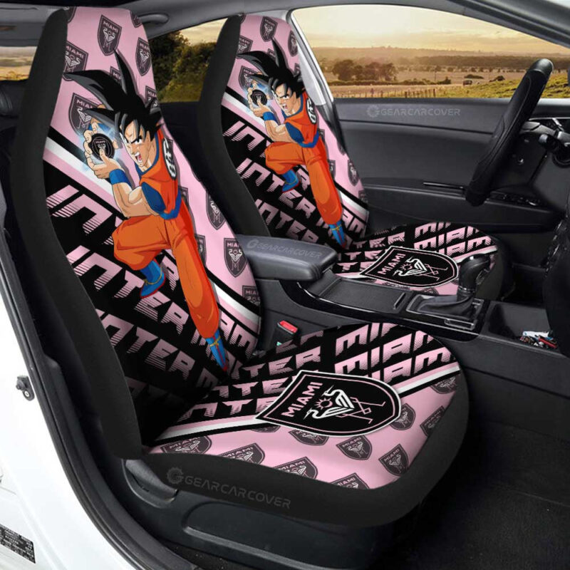 Inter Miami CF Car Seat Covers Goku Car Accessories For Fans