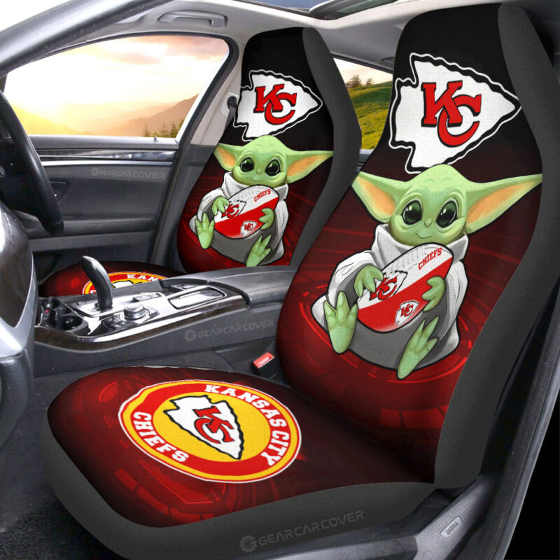 Kansas City Chiefs Car Seat Covers Baby Yoda Car Accessories For Fan