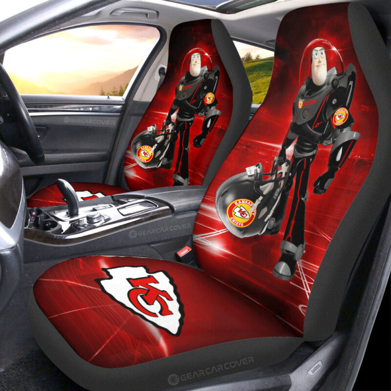 Kansas City Chiefs Car Seat Covers Buzz Lightyear Car Accessories For Fan