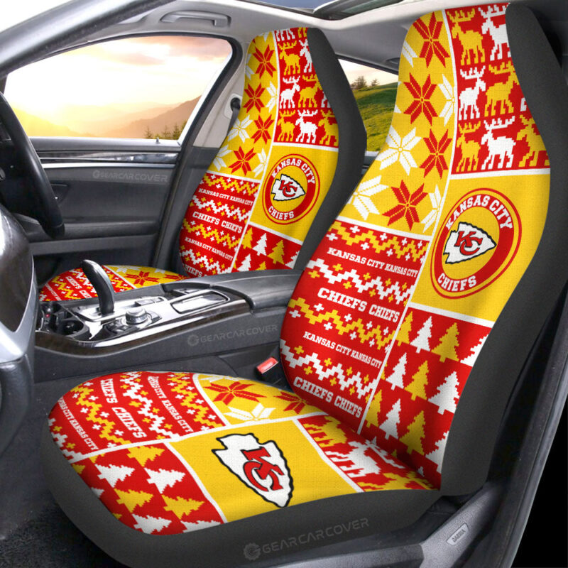 Kansas City Chiefs Car Seat Covers Custom Ugly Style Car Accessories