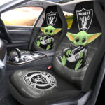 Las Vegas Raiders Car Seat Covers Baby Yoda Car Accessories For Fan